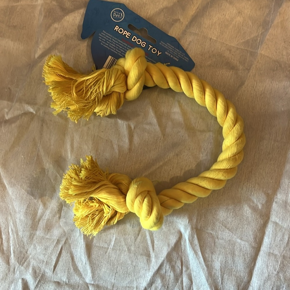 NWT Yellow Dog Toy Rope 15” Long - Picture 3 of 6